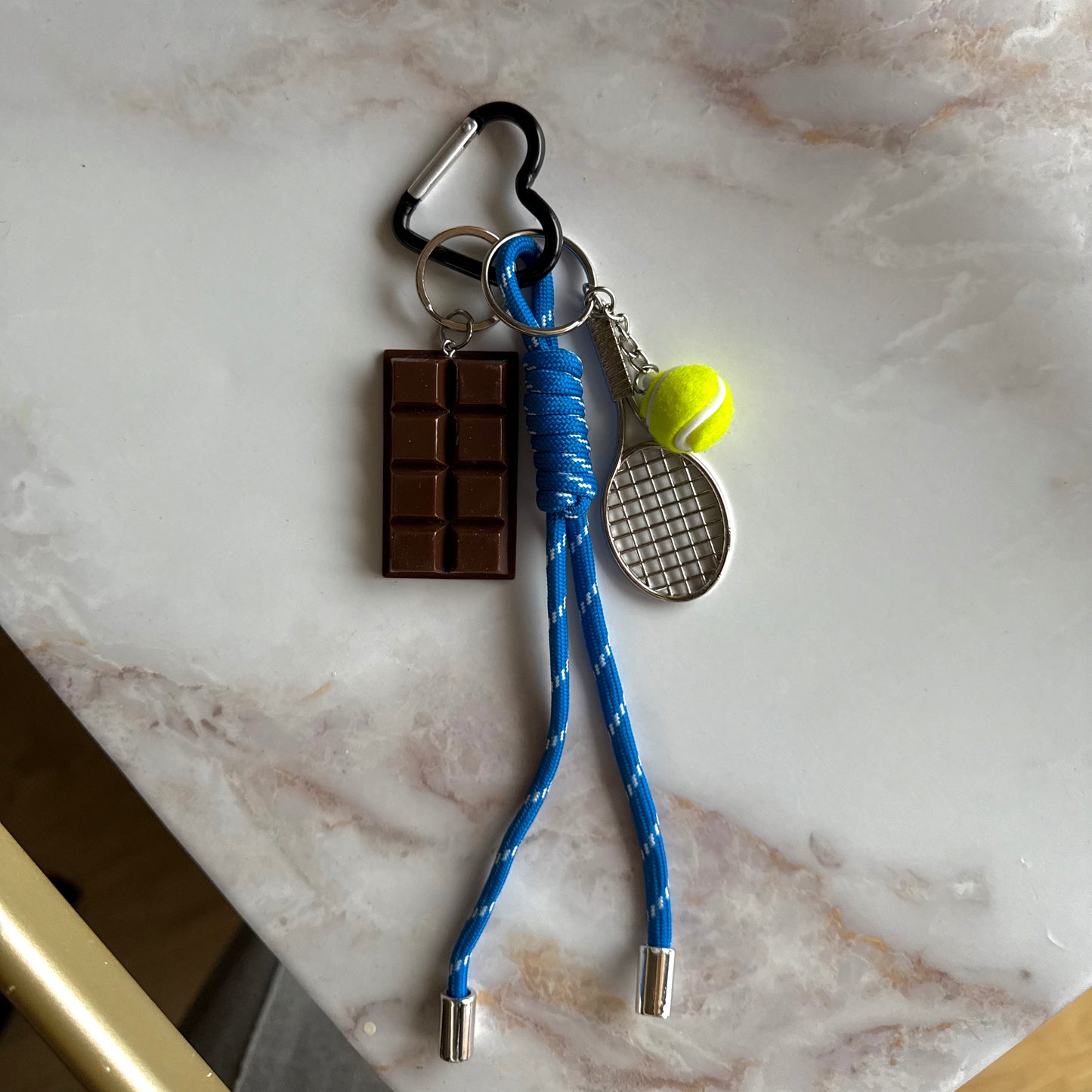 Charms portachiavi tennis/cioccolato