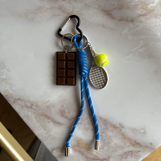 Charms portachiavi tennis/cioccolato